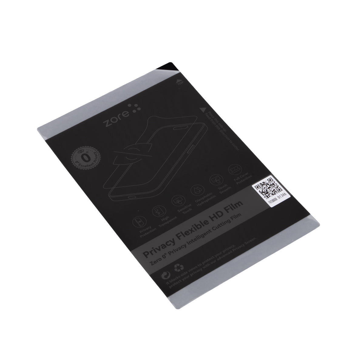 Zore Basic Model TPU Privacy Hayalet Ekran Koruyucu 196mm x 125mm 50 Adet Siyah