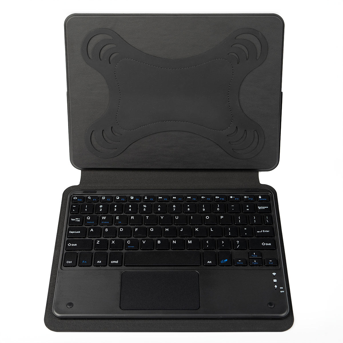 Zore Border Keyboard 8" inç Universal Bluetooh Bağlantılı Standlı Klavyeli Tablet Kılıfı Siyah