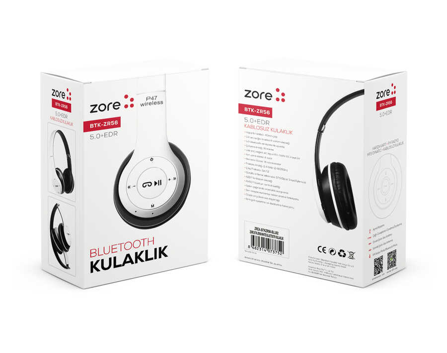 Zore BTK-ZR56 Bluetooth Kulaklık Kırmızı