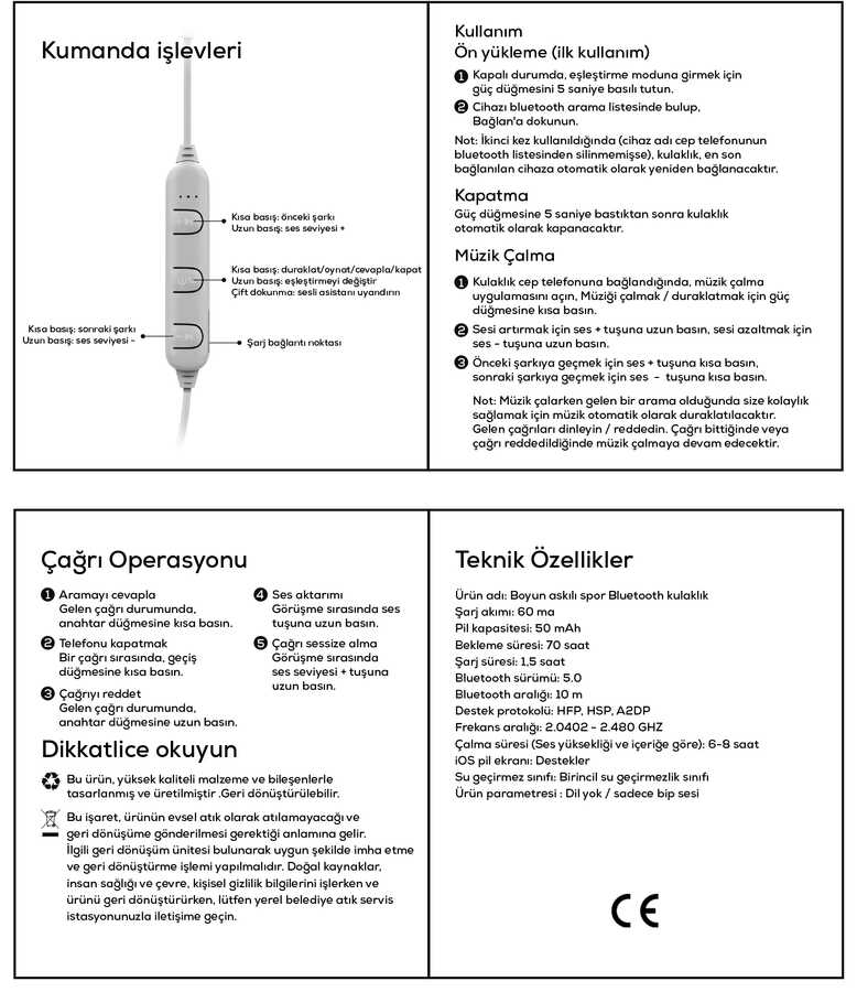 Zore BTK-ZR58 Konfor Serisi Bluetooth Kulaklık Beyaz