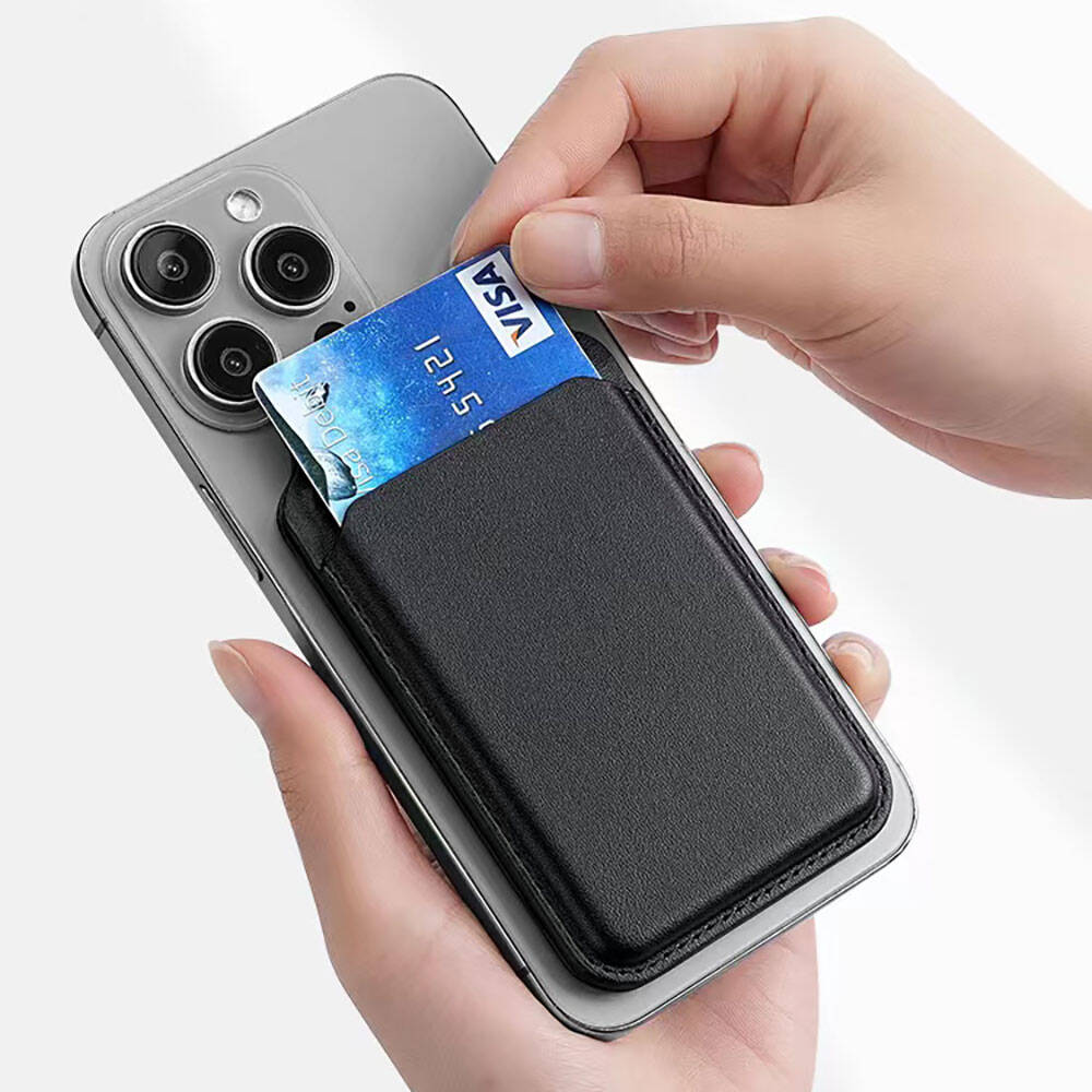 Zore CRD-06 Suni Deri Görünümlü Magnetik Kartlık Siyah