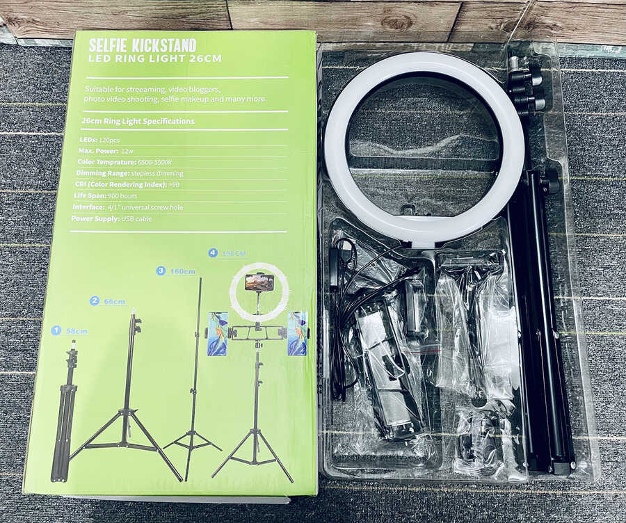 Zore DC-36 Işıklı Tripod Telefon Tutucu Ring Light Siyah