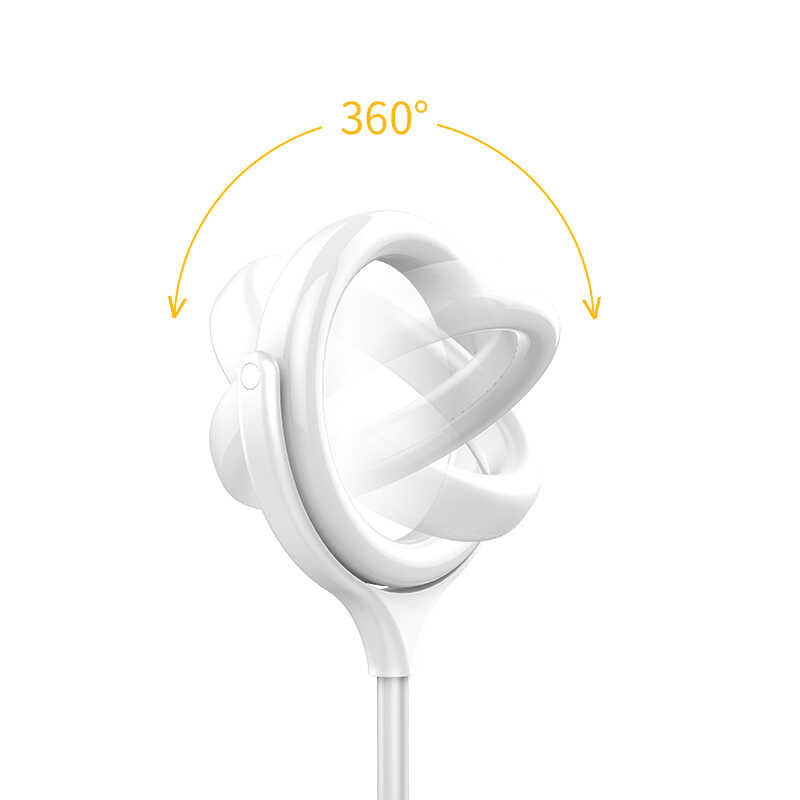 Zore F-537 Işıklı Telefon Tutucu Ring Light Beyaz