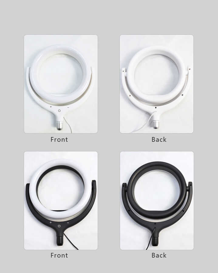 Zore F-539A Işıklı Telefon Tutucu Ring Light Siyah