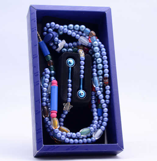 Zore inci Taşlı Mp3 Stereo Kulaklık Mavi