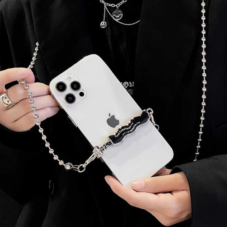 Zore İP03 Cep Telefonu Boyun Askısı Metal Zincir Gümüş