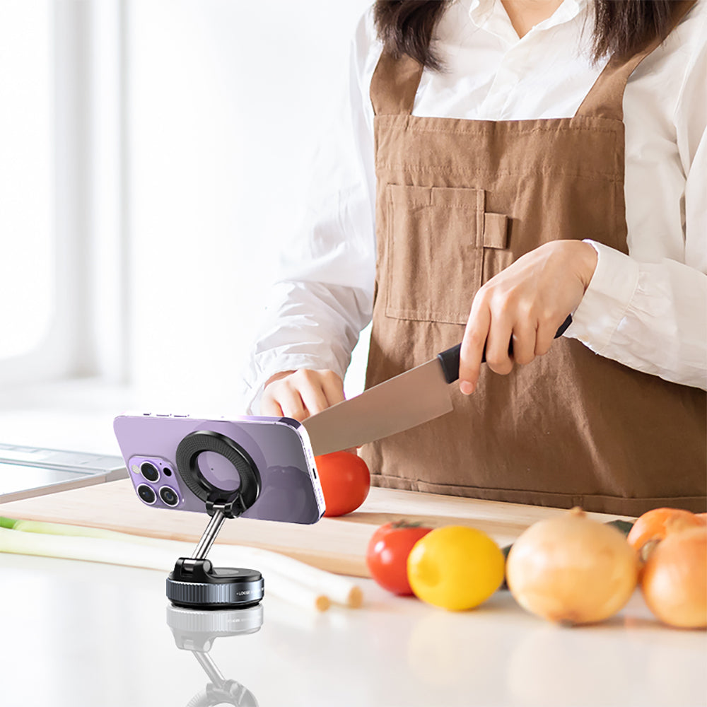 Zore K007 360 Derece Dönebilen Vakum Özellikli Magnetik Telefon Tutucu Siyah