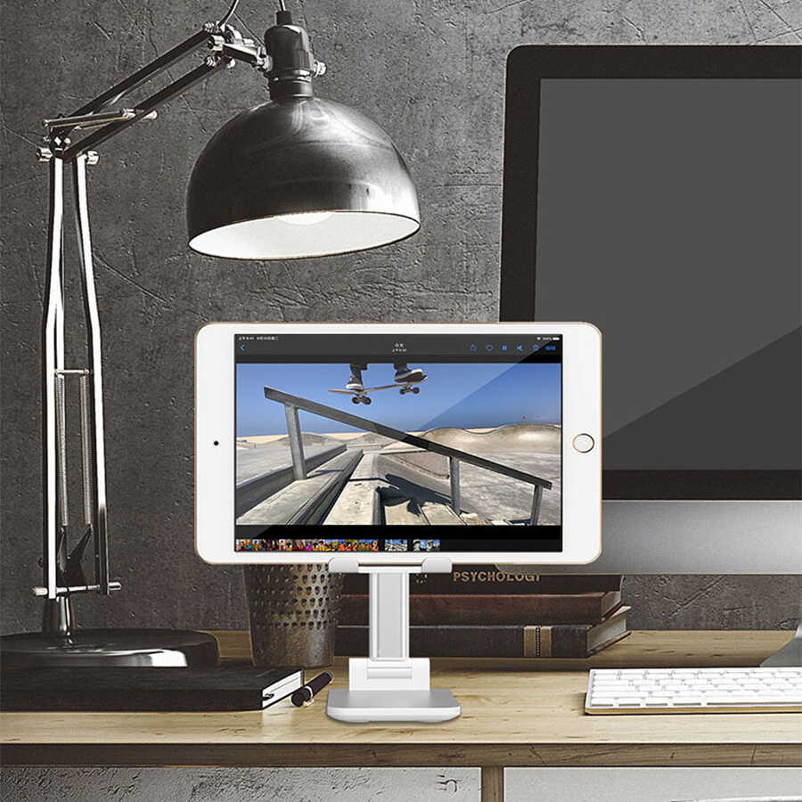 Zore LF-219 Masa Tablet - Telefon Tutucu Beyaz