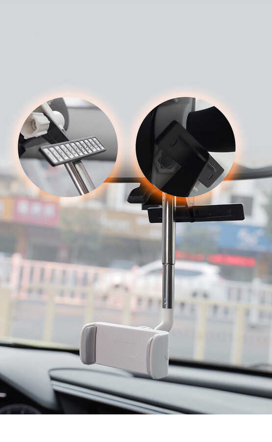 Zore LG-01 Dikiz Aynası Telefon Tutucu Beyaz