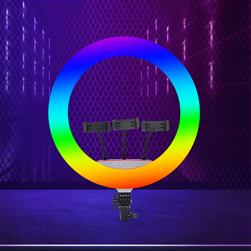 Zore LJJ18 RGB Light 45cm Işıklı Telefon Tutucu Ring Light Siyah