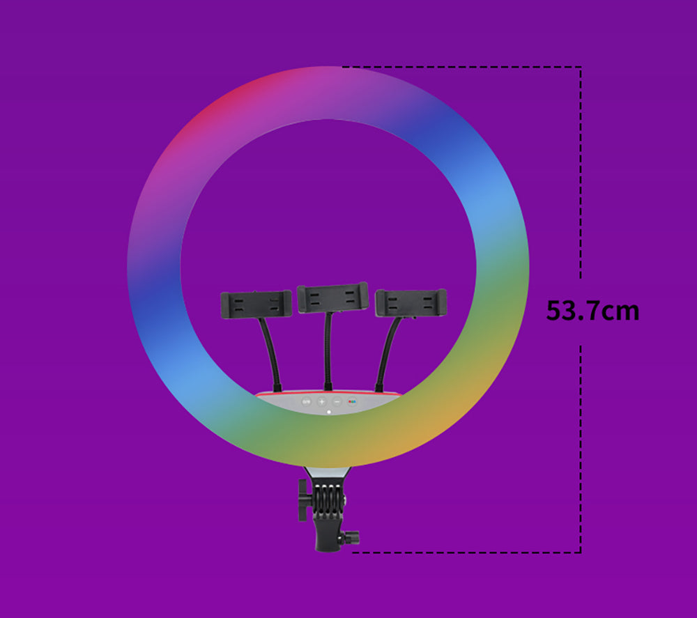 Zore LJJ18 RGB Light 45cm Işıklı Telefon Tutucu Ring Light Siyah