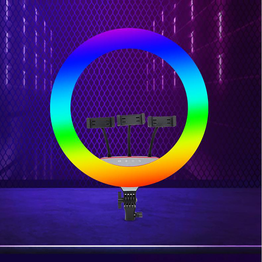 Zore LJJ22 RGB Light 56cm Işıklı Telefon Tutucu Ring Light Siyah