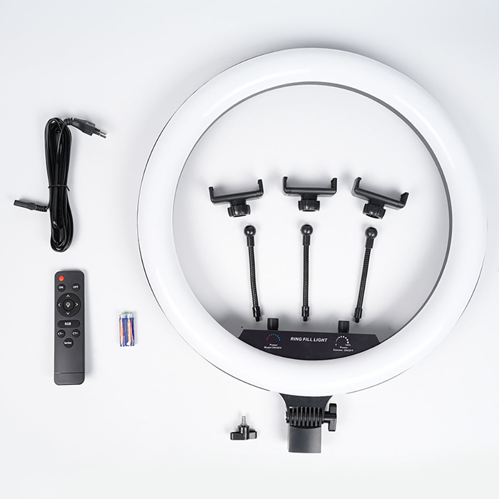 Zore MJ-56 Uzaktan Kumandalı 21 inç Işıklı Telefon Tutucu Ring Light Siyah