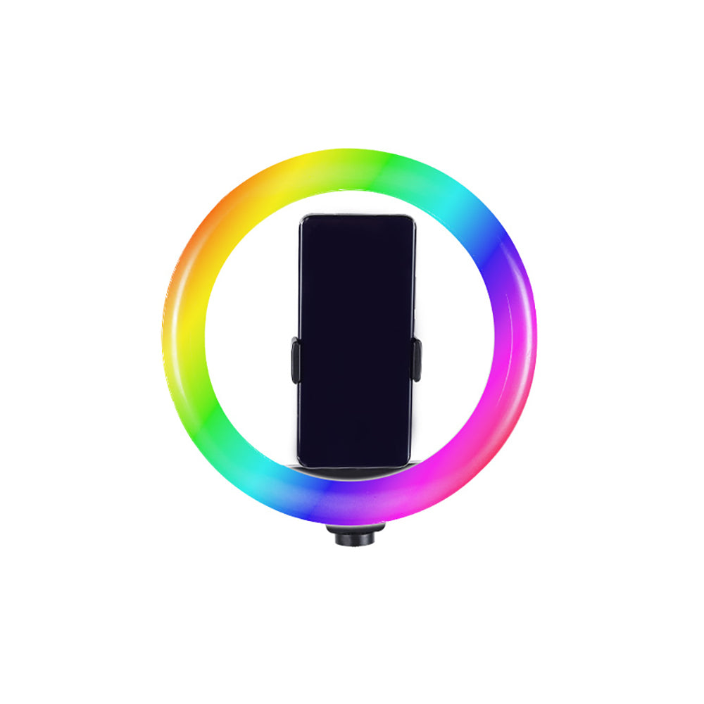 Zore MJ20 RGB Light 8 inç Işıklı Telefon Tutucu Ring Light Siyah