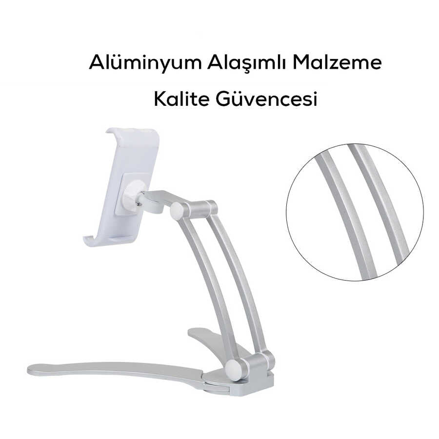 Zore PB-41E Tablet - Telefon Standı Gri