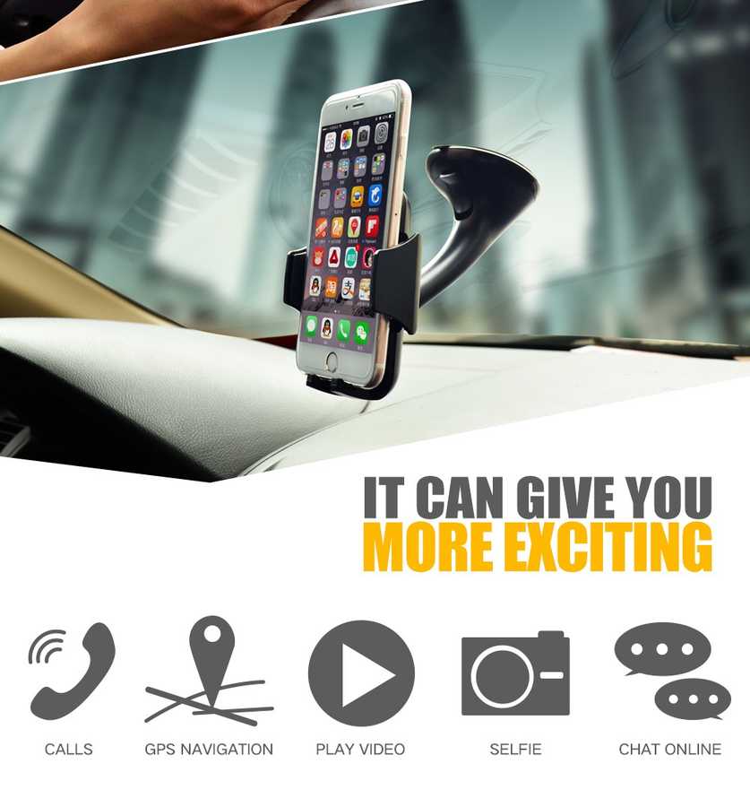 Zore Süper Araç Telefon Tutucu Siyah