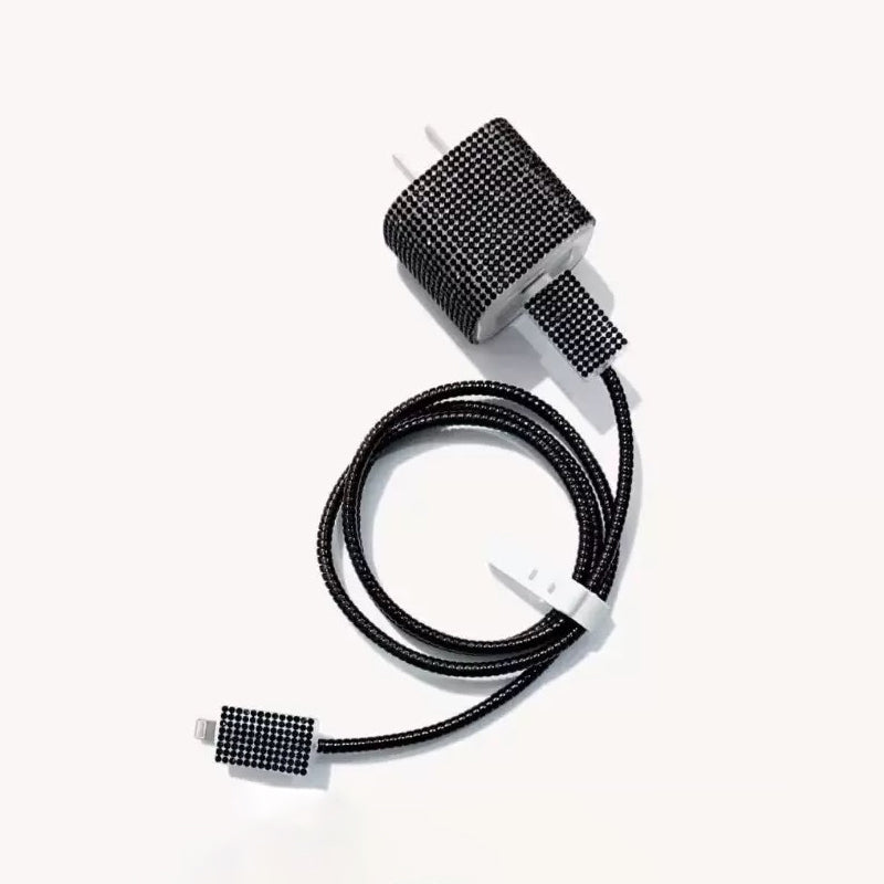 Zore Stone Charger Protector 4in1 Set Silver
