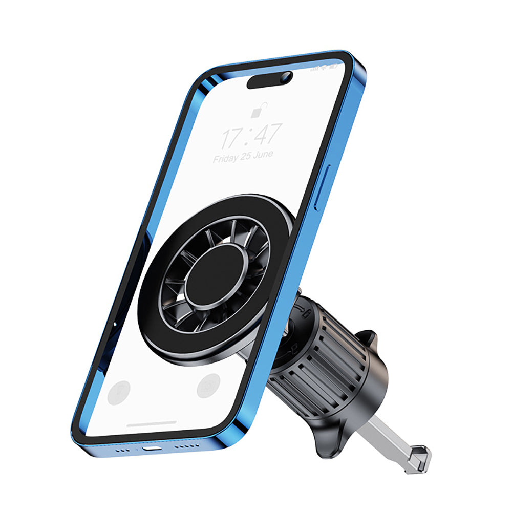 Zore YC-19 Magnetic 360 Degree Rotating Head Phone Holder Ventilation Design Black