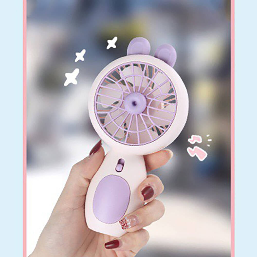 Zore ZB093 Mini Fan with Light Portable Cooling Fan Cream