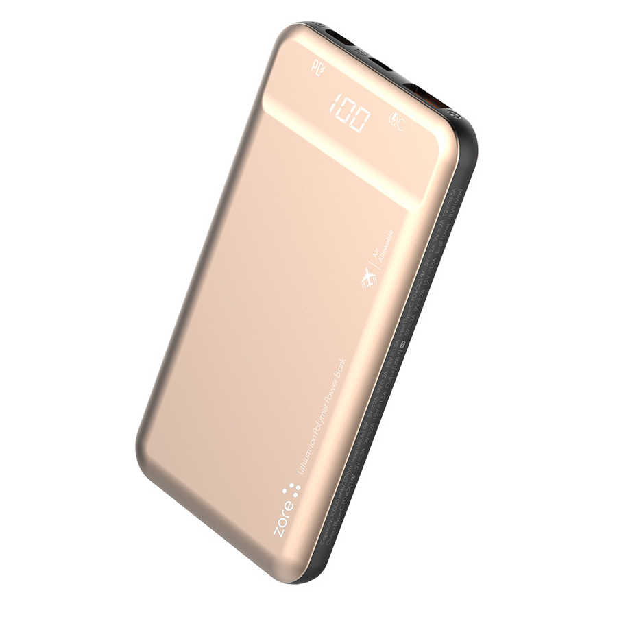 Zore ZR-1015 10000 Mah Powerbank Gold