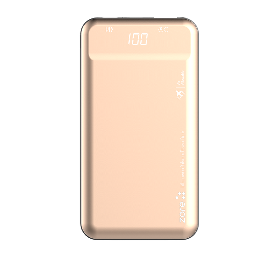 Zore ZR-1015 10000 Mah Powerbank Gold