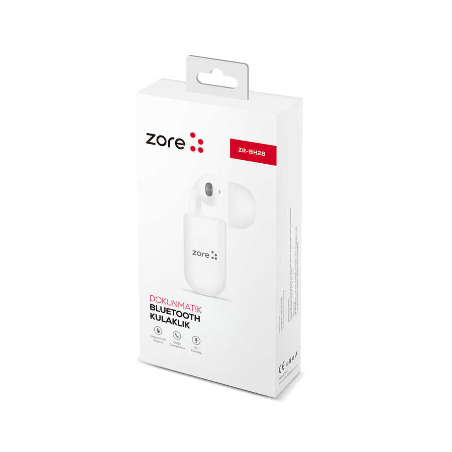 Zore ZR-BH28 Bluetooth Kulaklık Beyaz