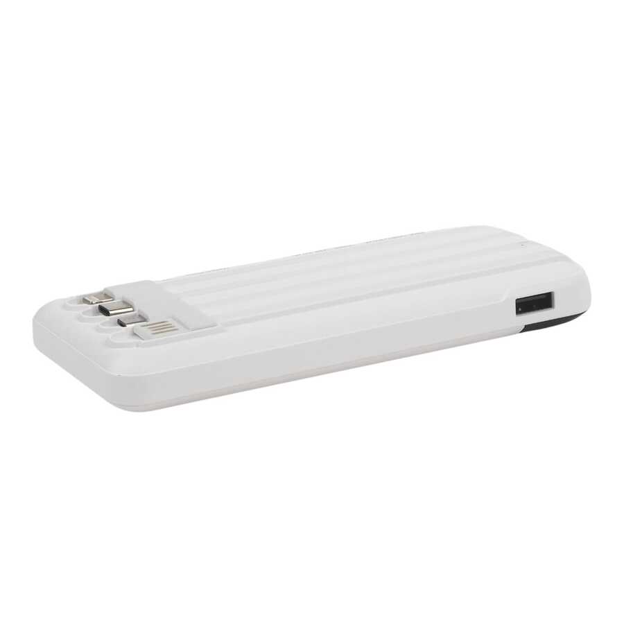 Zore ZR-PW01 Type-C - Micro - Lightning Led Göstergeli Taşınabilir Powerbank 10000 mAh Siyah