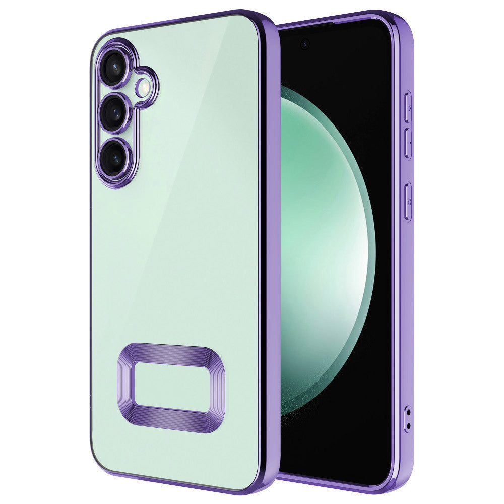 Galaxy A26 Kılıf Kamera Korumalı Logo Gösteren Zore Omega Kapak Derin Mor