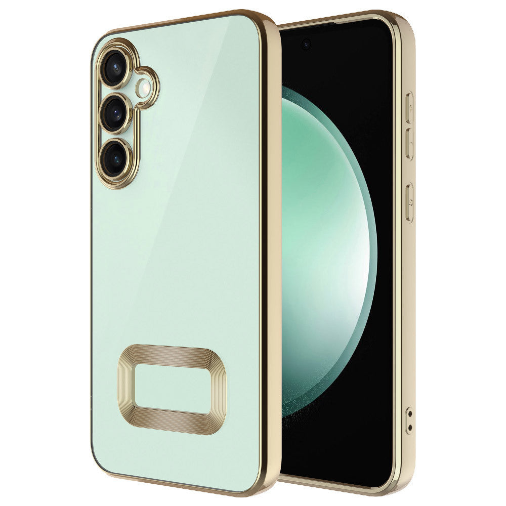 Galaxy A26 Kılıf Kamera Korumalı Logo Gösteren Zore Omega Kapak Derin Mor