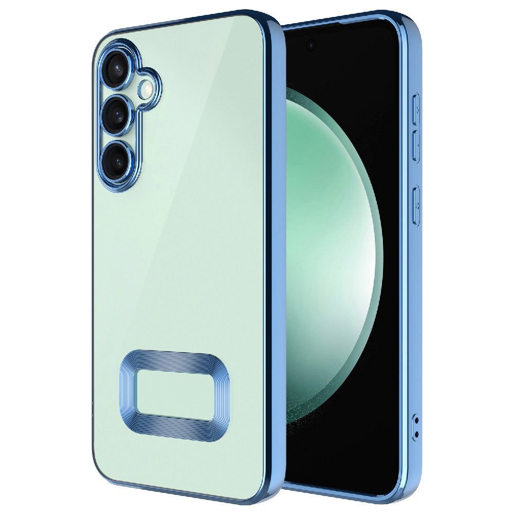 Galaxy A26 Kılıf Kamera Korumalı Logo Gösteren Zore Omega Kapak Derin Mor