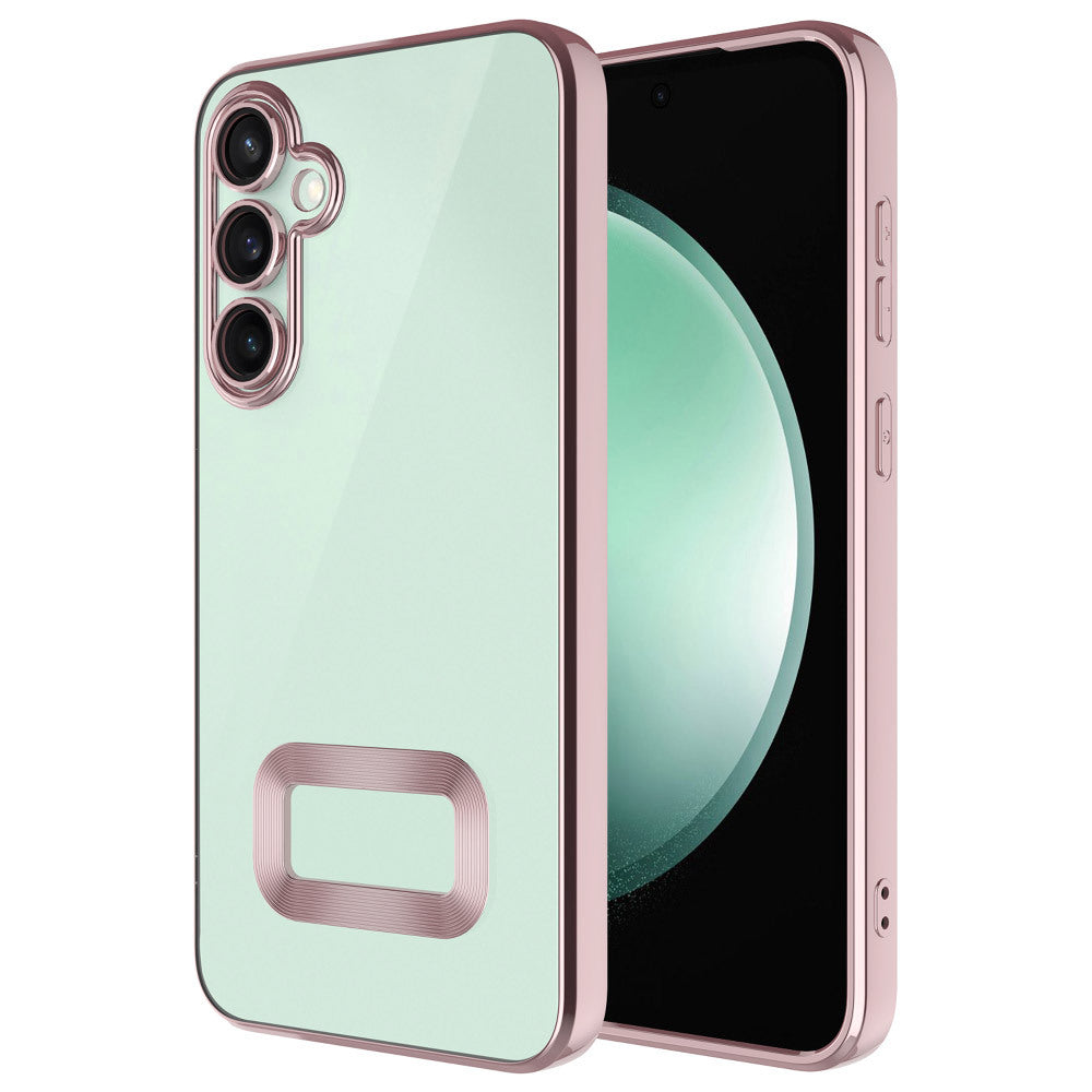 Galaxy A26 Kılıf Kamera Korumalı Logo Gösteren Zore Omega Kapak Derin Mor