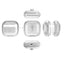 Airpods 4 Kılıf Kenarları Renkli Şeffaf Dilimli Silikon Zore Airbag 40 Kılıf Siyah