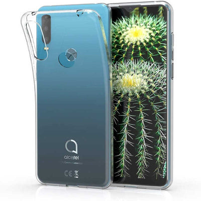 Alcatel 1S 2020 Kılıf Zore Süper Silikon Kapak Renksiz