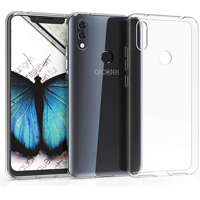 Alcatel 5V Kılıf Zore Süper Silikon Kapak Renksiz