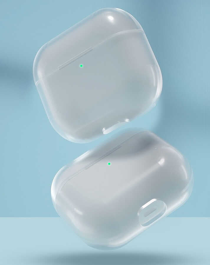 Apple Airpods 3. Nesil Kılıf Şeffaf Sert Kristal Zore Airbag 14 Kılıf Renksiz