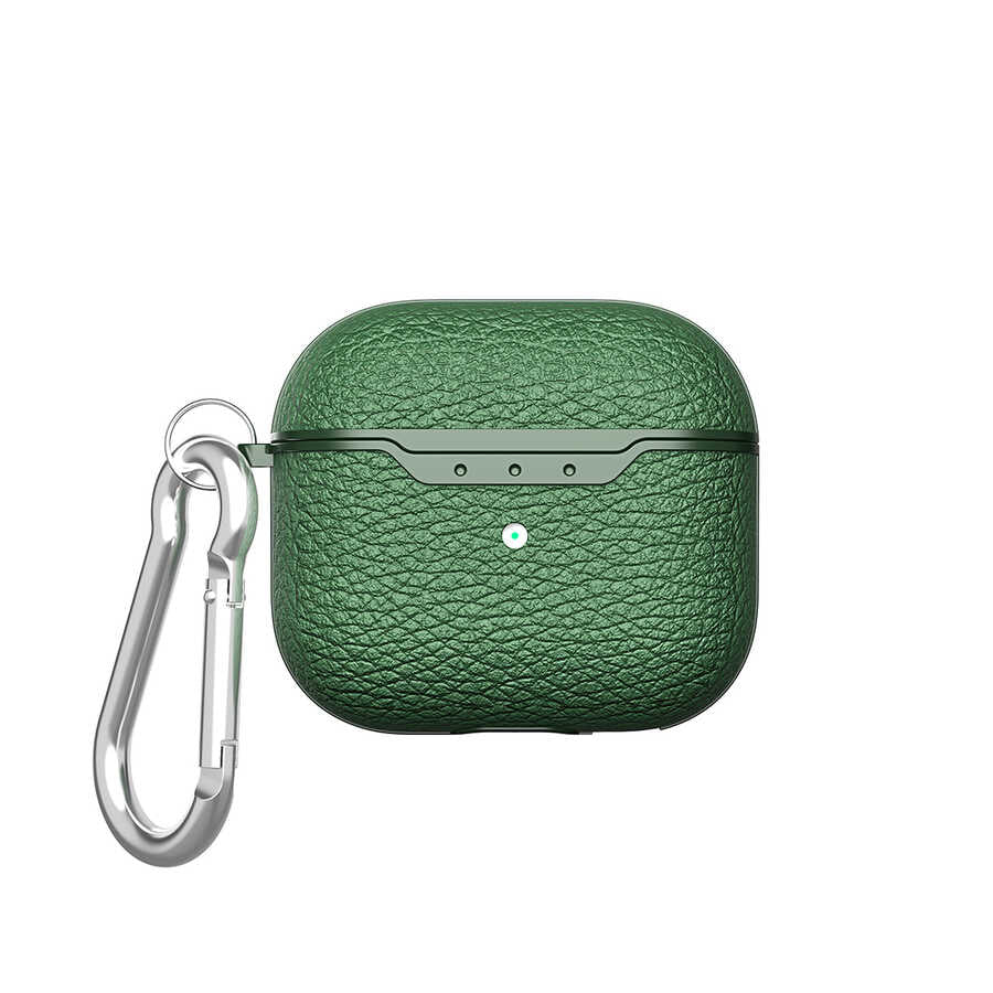 Apple Airpods 3. Nesil Kılıf Zore Airbag 03 Silikon Koyu Yeşil