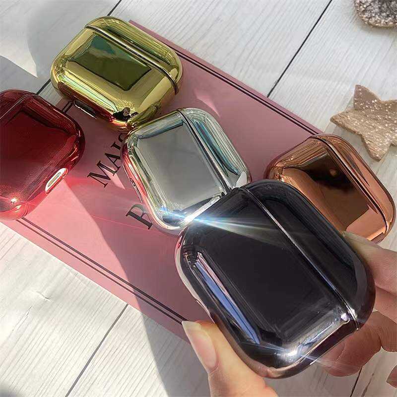 Apple Airpods 3. Nesil Kılıf Zore Airbag 08 Silikon Rose Gold