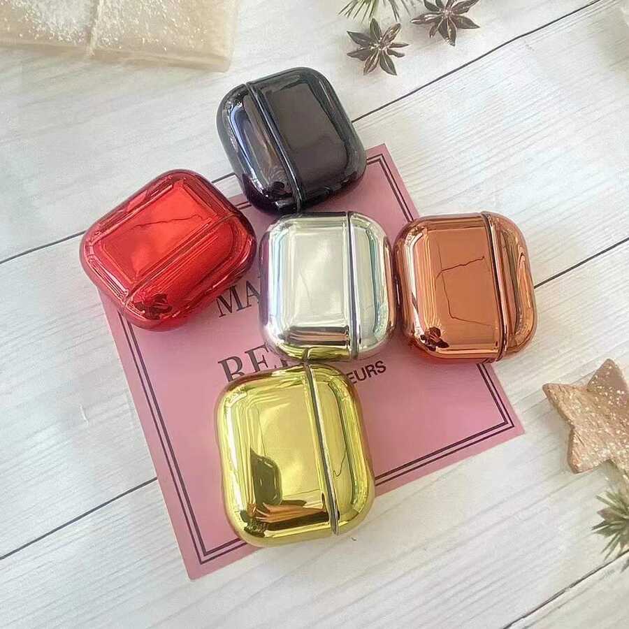 Apple Airpods 3. Nesil Kılıf Zore Airbag 08 Silikon Gold