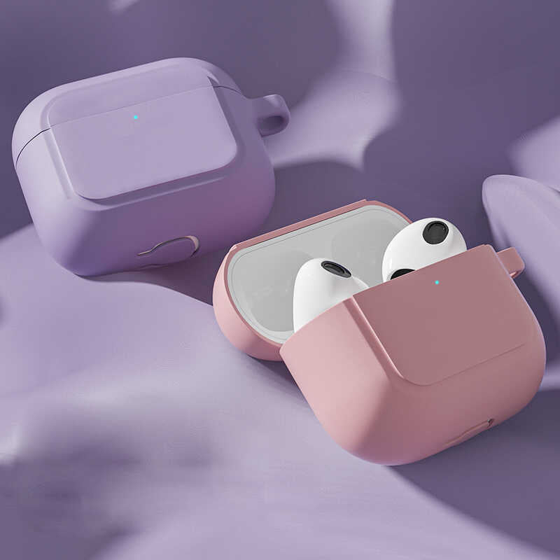 Apple Airpods 3. Nesil Kılıf Zore Airbag 23 Kılıf Lila
