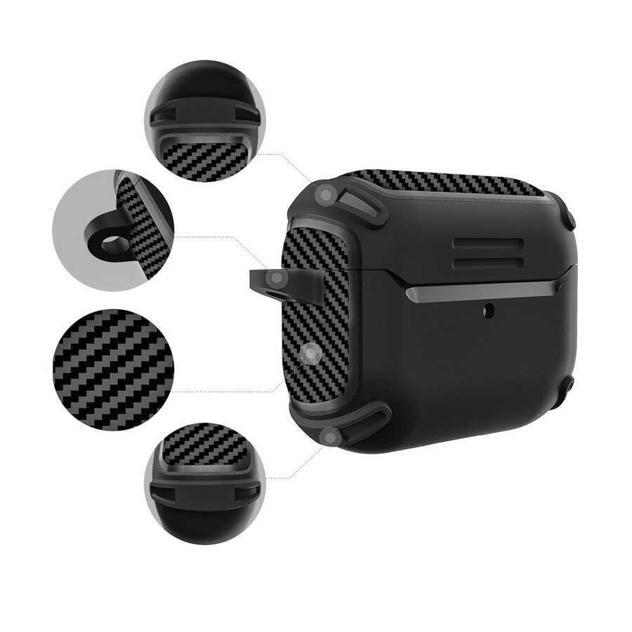 Apple Airpods 3. Nesil Kılıf Zore Airbag 26 Silikon Kırmızı