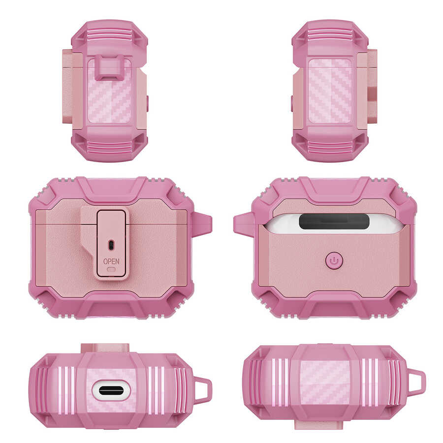 Apple Airpods 3. Nesil Kılıf Zore Airbag 27 Silikon Pembe