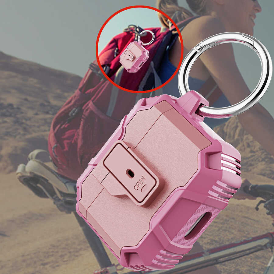 Apple Airpods 3. Nesil Kılıf Zore Airbag 27 Silikon Pembe