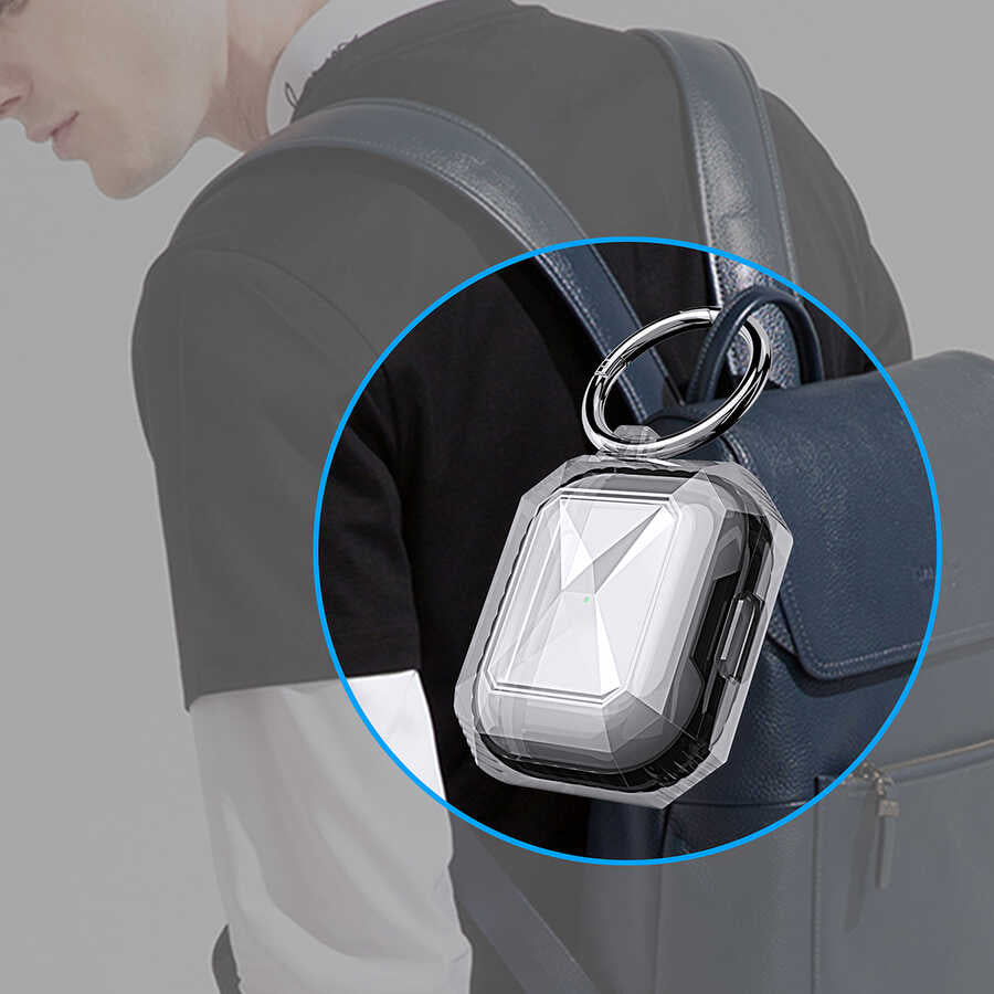 Apple Airpods 3. Nesil Kılıf Zore Airpods Airbag 22 Kılıf Beyaz