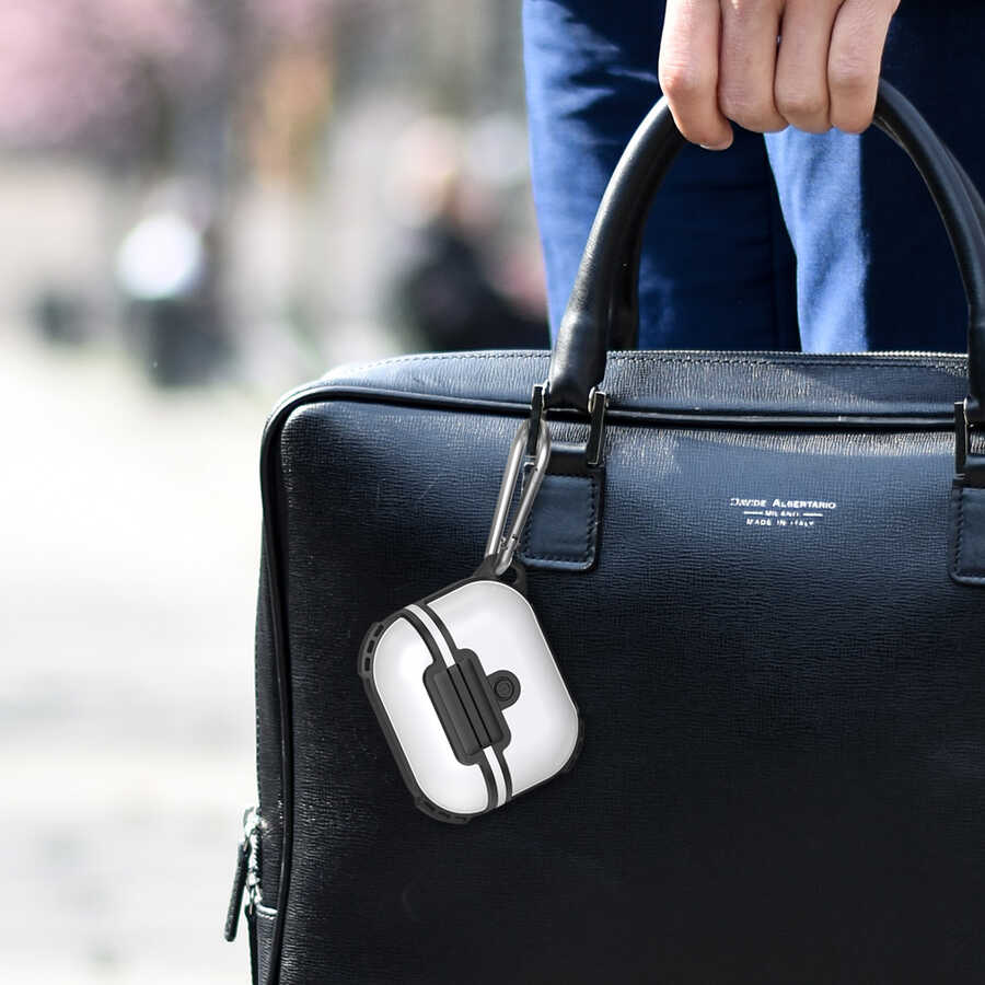 Apple Airpods 3. Nesil Zore Airbag 16 Silikon 1-1 Su Geçirmez Kılıf Siyah