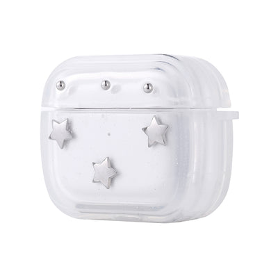 Apple Airpods 3. Nesil Zore Airbag 44 Airbag Tasarımlı Simli Şeffaf Kutup Kılıf Yıldız