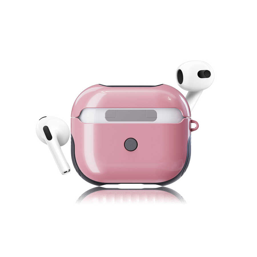 Apple Airpods 3. Nesil Kılıf Zore Shockproof Silikon Pembe