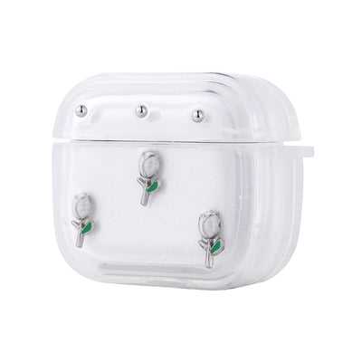 Apple Airpods 4 Zore Airbag 44 Airbag Design Glitter Transparent Polar Case Tulip 