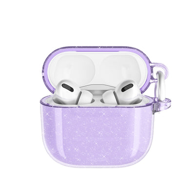 Apple Airpods 4 Zore Allstar Airbag 32 Shining Glitter Transparent Colorful Case Purple