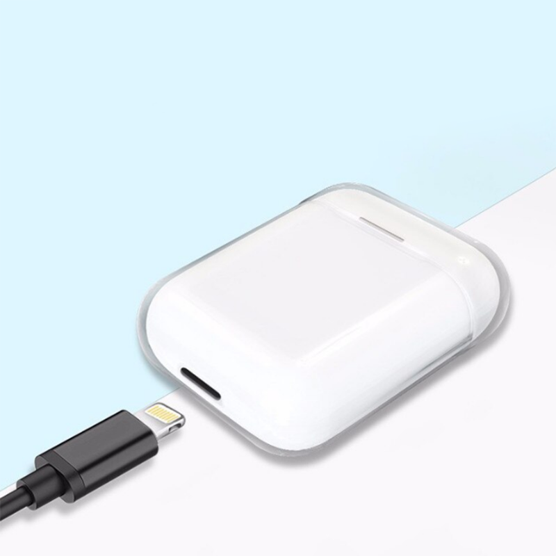 Apple Airpods Kılıf Şeffaf Sert Kristal Zore Airbag 14 Kılıf Renksiz