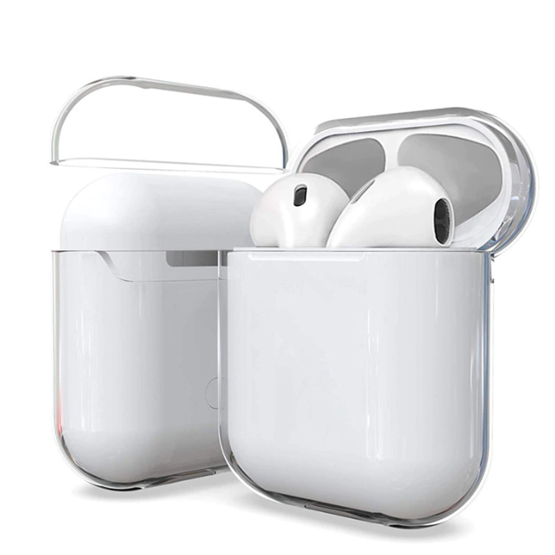 Apple Airpods Kılıf Şeffaf Sert Kristal Zore Airbag 14 Kılıf Renksiz